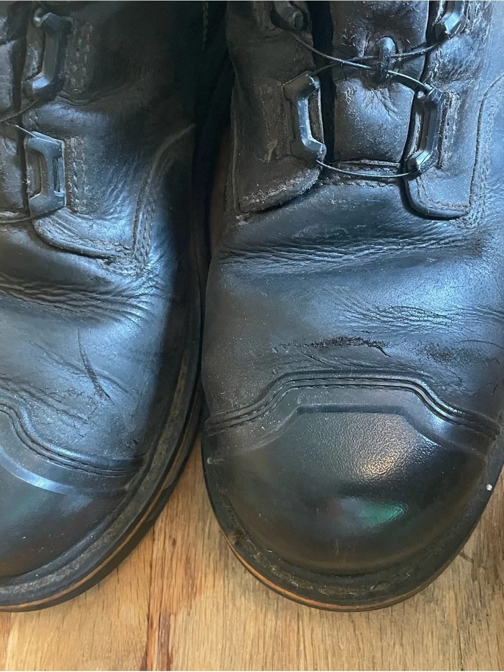 Men's Ariat Black Leather Work Boots with Composite Toe, Sz 10